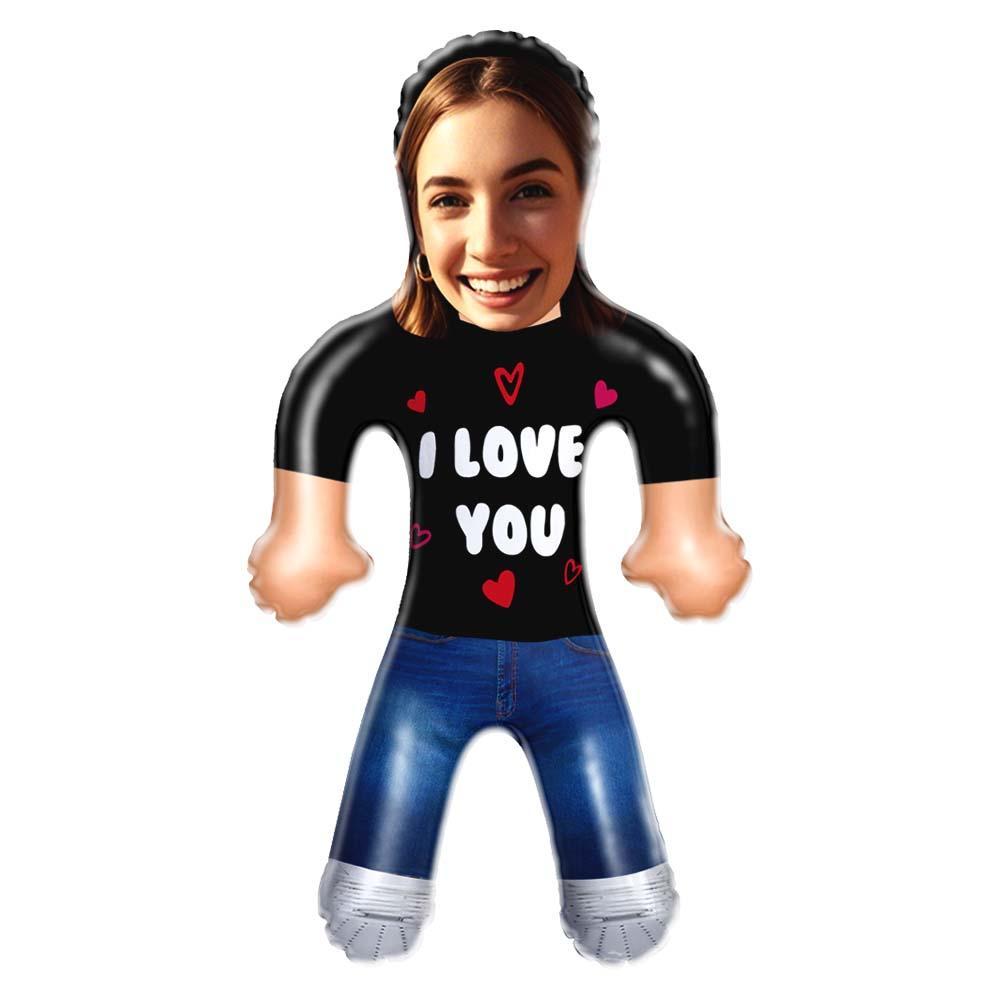 Custom Blow Up Doll Face Air Minime Doll Personalized Inflatable  Gift - I LOVE YOU