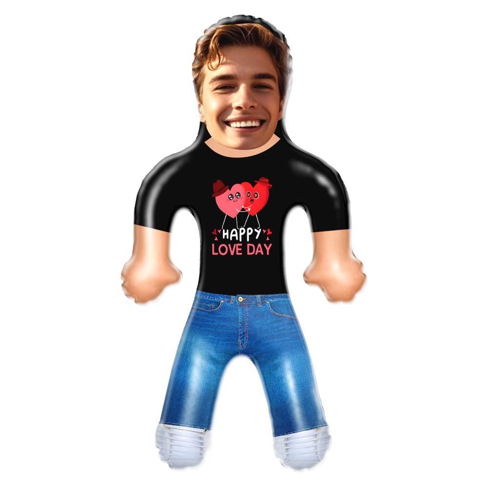 Custom Face Blow Up Doll Custom Inflatable Doll Personalized Couple Gift - Happy Love Day