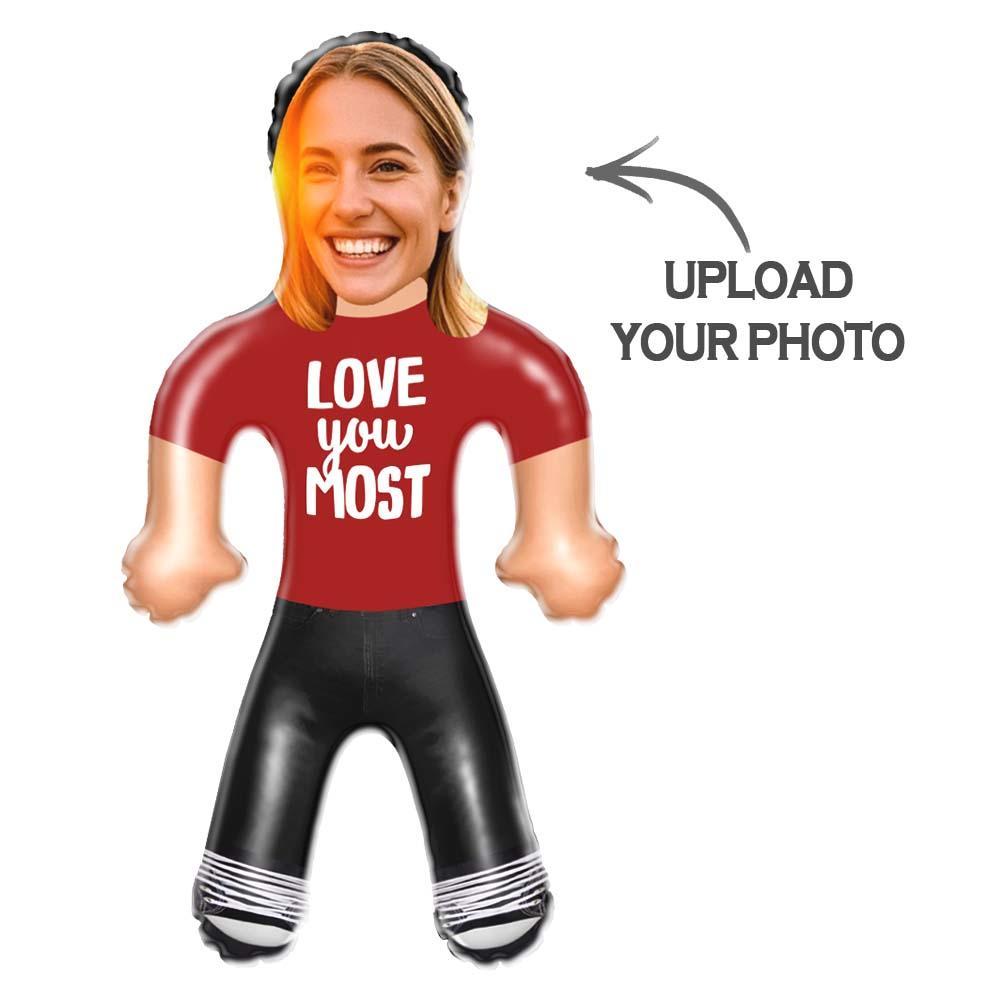 Custom Funny Blow Up Doll Face Inflatable Air Minime Doll Gift For Couple - LOVE you MORE