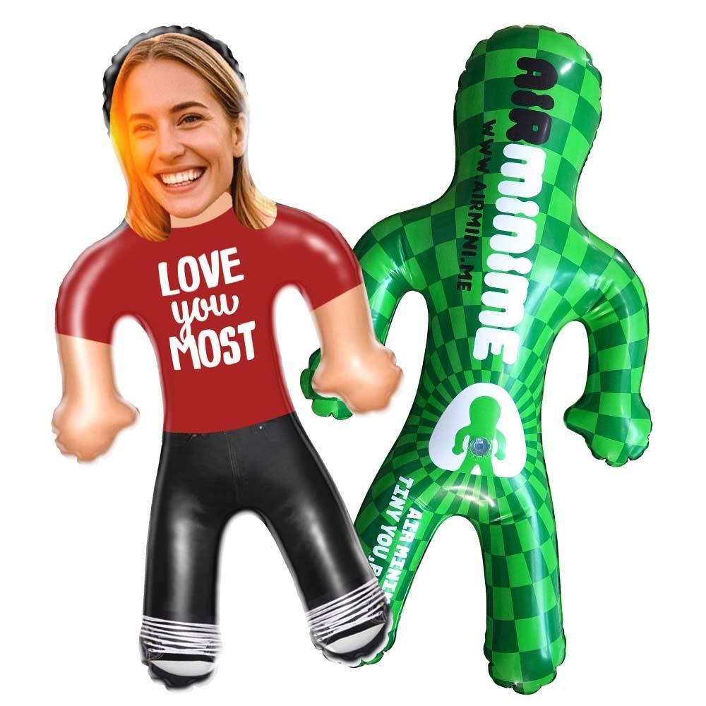 Custom Funny Blow Up Doll Face Inflatable Air Minime Doll Gift For Couple - LOVE you MORE