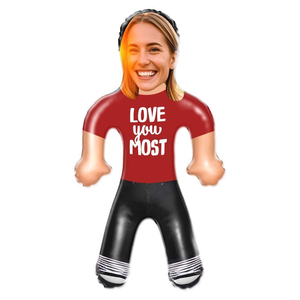 Custom Funny Blow Up Doll Face Inflatable Air Minime Doll Gift For Couple - LOVE you MORE
