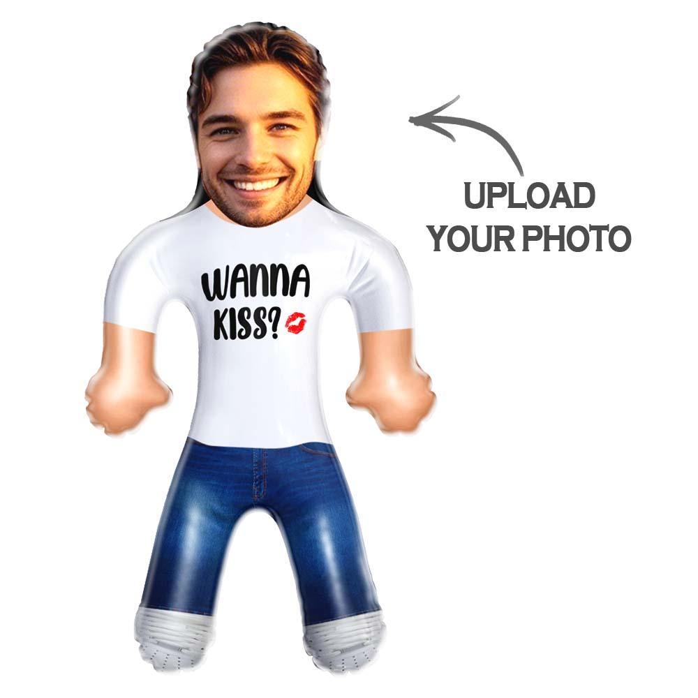 Custom Inflatable Funny Blow Up Doll Custom  Air Minime Doll For Couple - Wanna Kiss