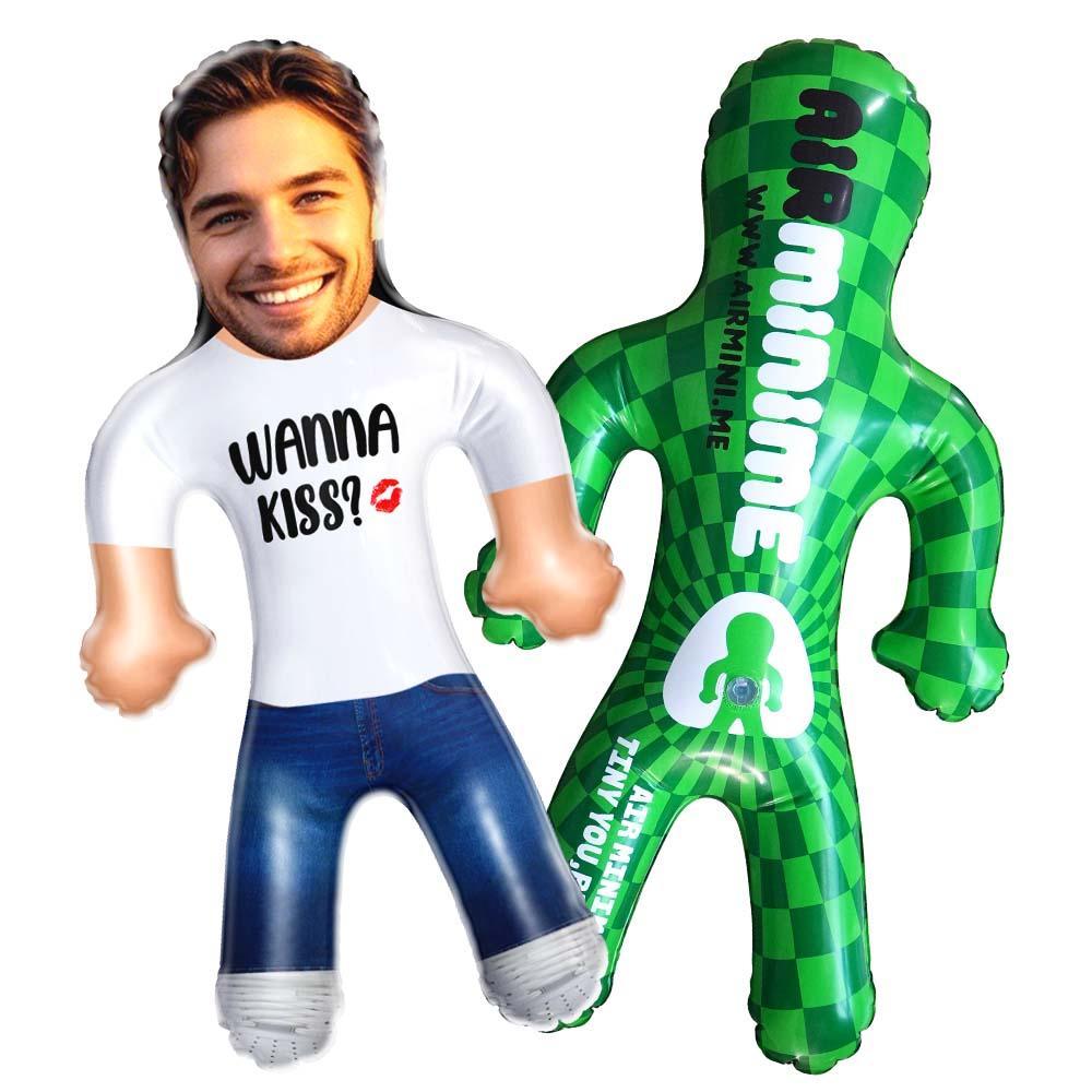 Custom Inflatable Funny Blow Up Doll Custom  Air Minime Doll For Couple - Wanna Kiss