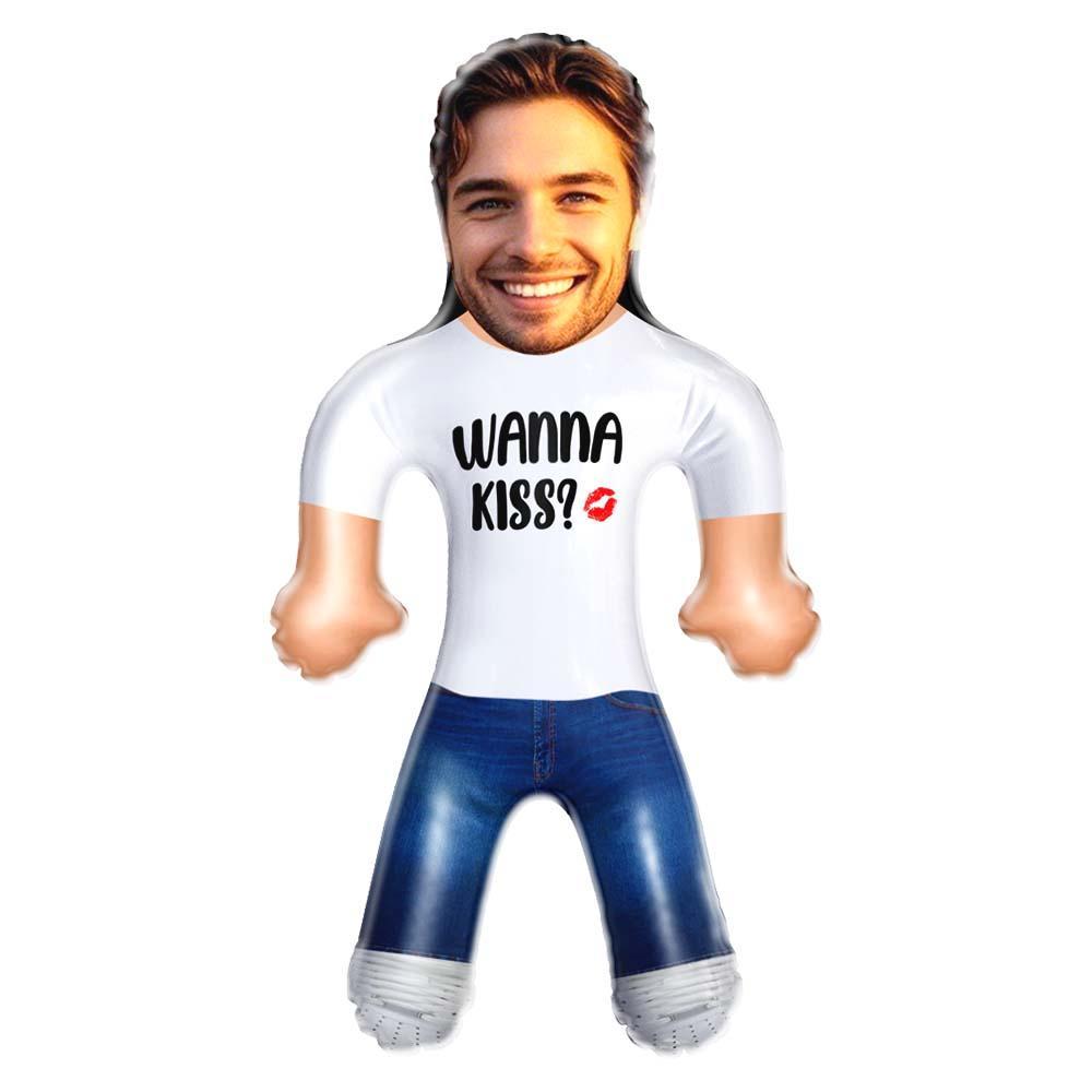 Custom Inflatable Funny Blow Up Doll Custom  Air Minime Doll For Couple - Wanna Kiss