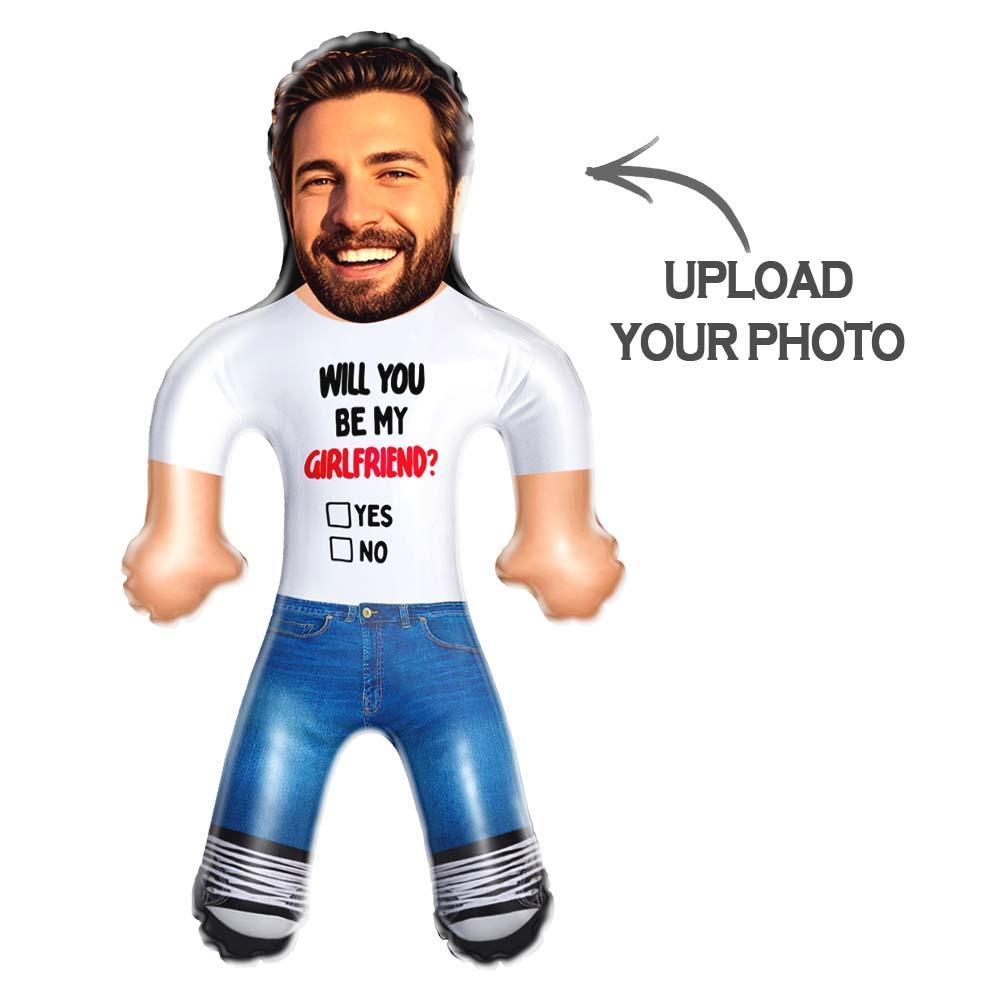 Custom Face Inflatable Air Minime Doll Blow Up Doll Gift - Will you be My Girlfriend?