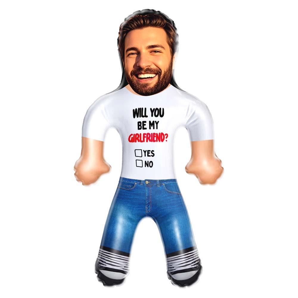 Custom Face Inflatable Air Minime Doll Blow Up Doll Gift - Will you be My Girlfriend?