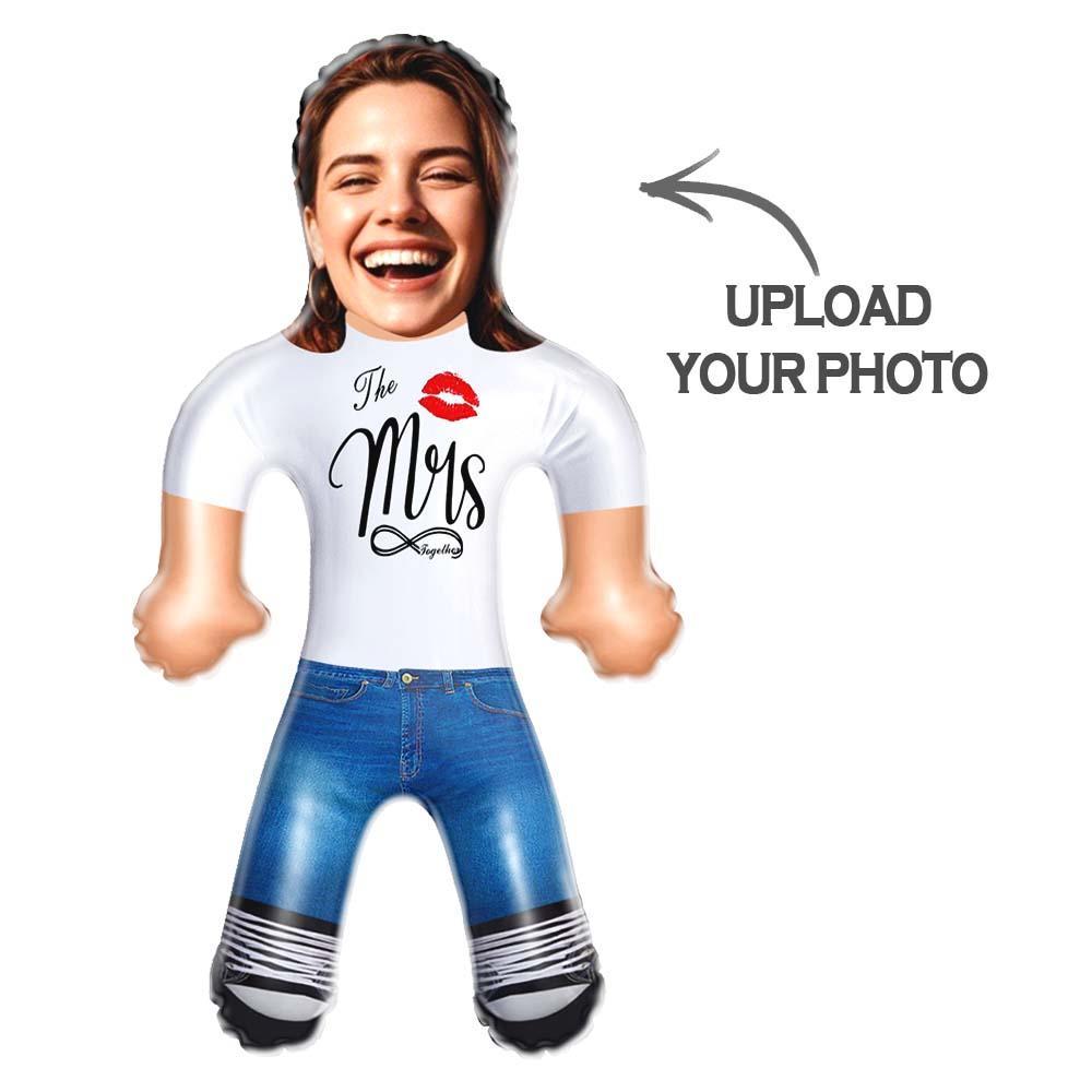 Custom Face Blow Up Doll – “The Mrs” Forever Love Funny Inflatable Doll For Wife