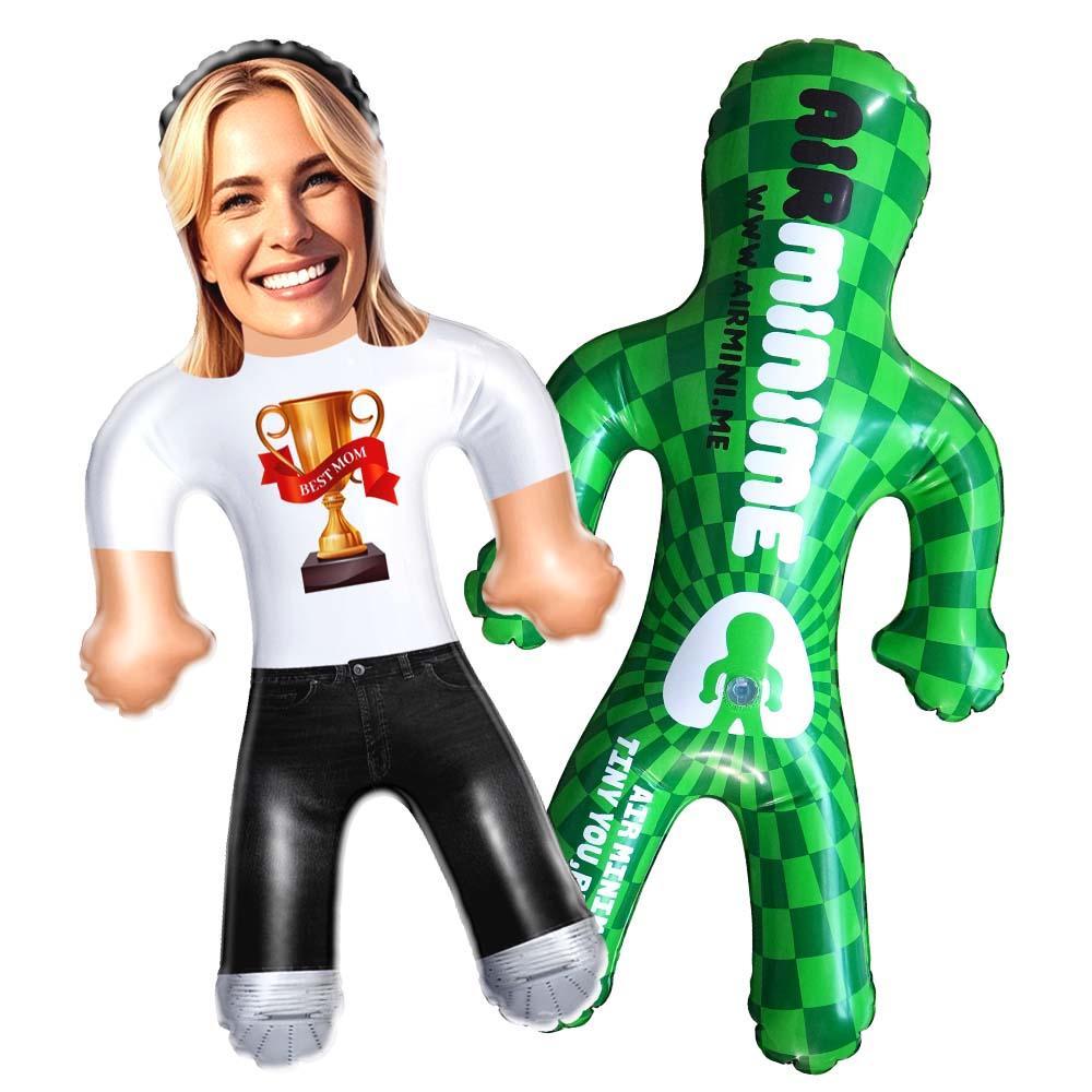 Supermom Custom Inflatable Doll – Personalized Face Gift for Her