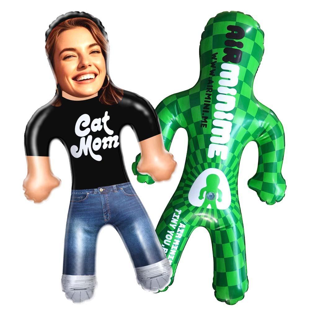 “Cat Mom” Funny Custom Face Doll – Inflatable Mother’s Day Gift Idea