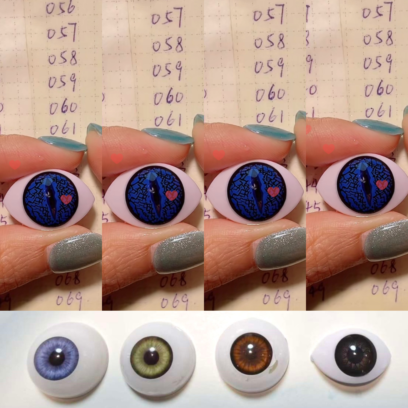 【Halloween&Cosplay】Lizard Eye Aqua Blue[（061）