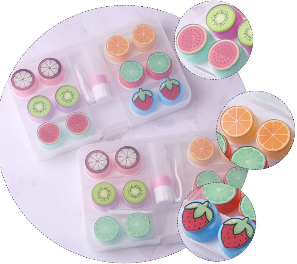 Cute Fruit Contacts Case Container Holder Storage Box 6 Pack 