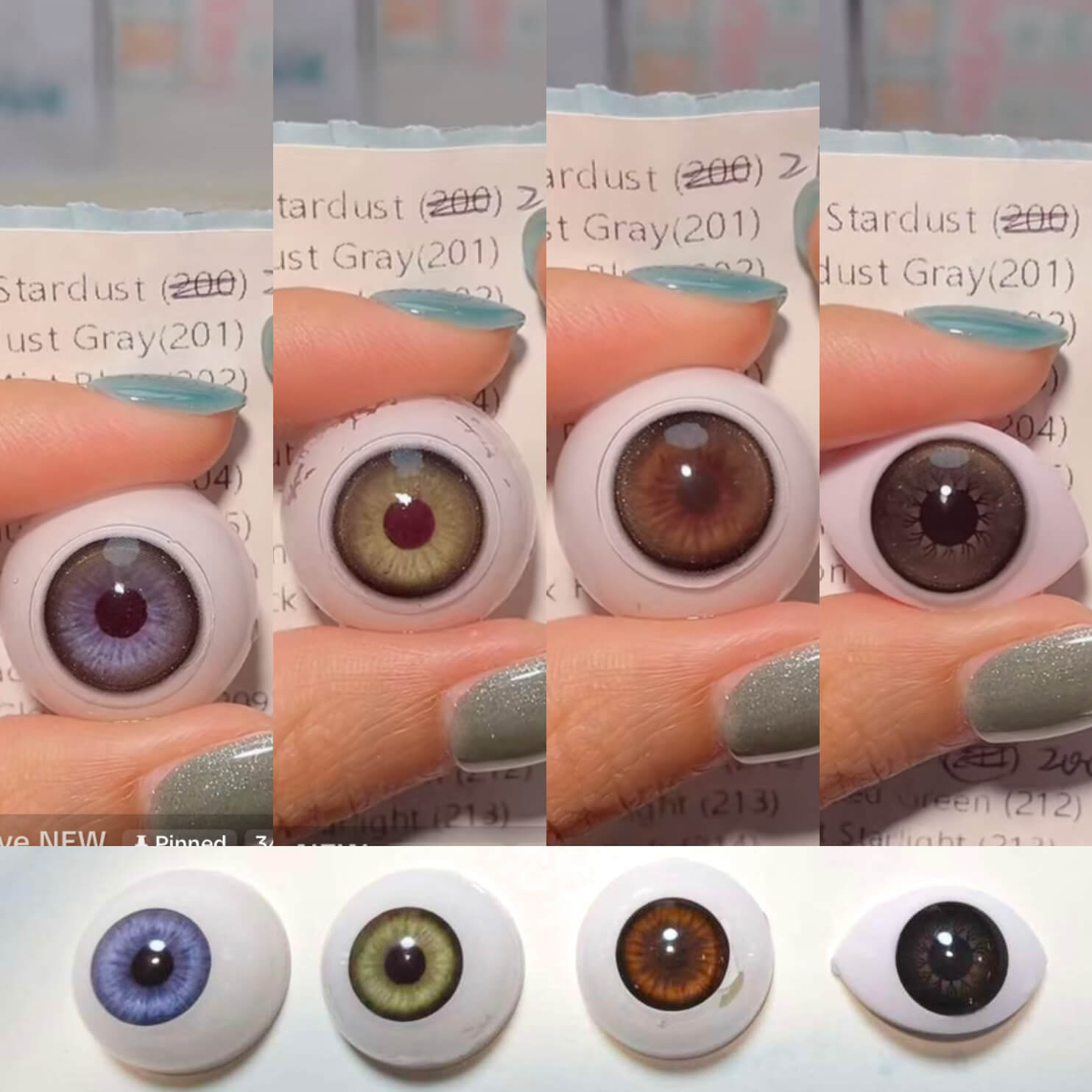 1-Day Stardust Gray(201) KC013-H 10 PCS/Box [Prescription]