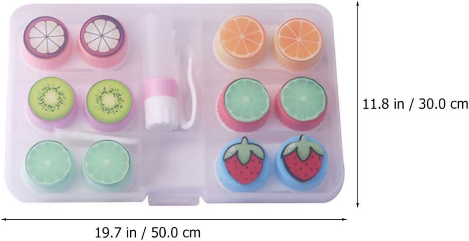Cute Fruit Contacts Case Container Holder Storage Box 6 Pack 