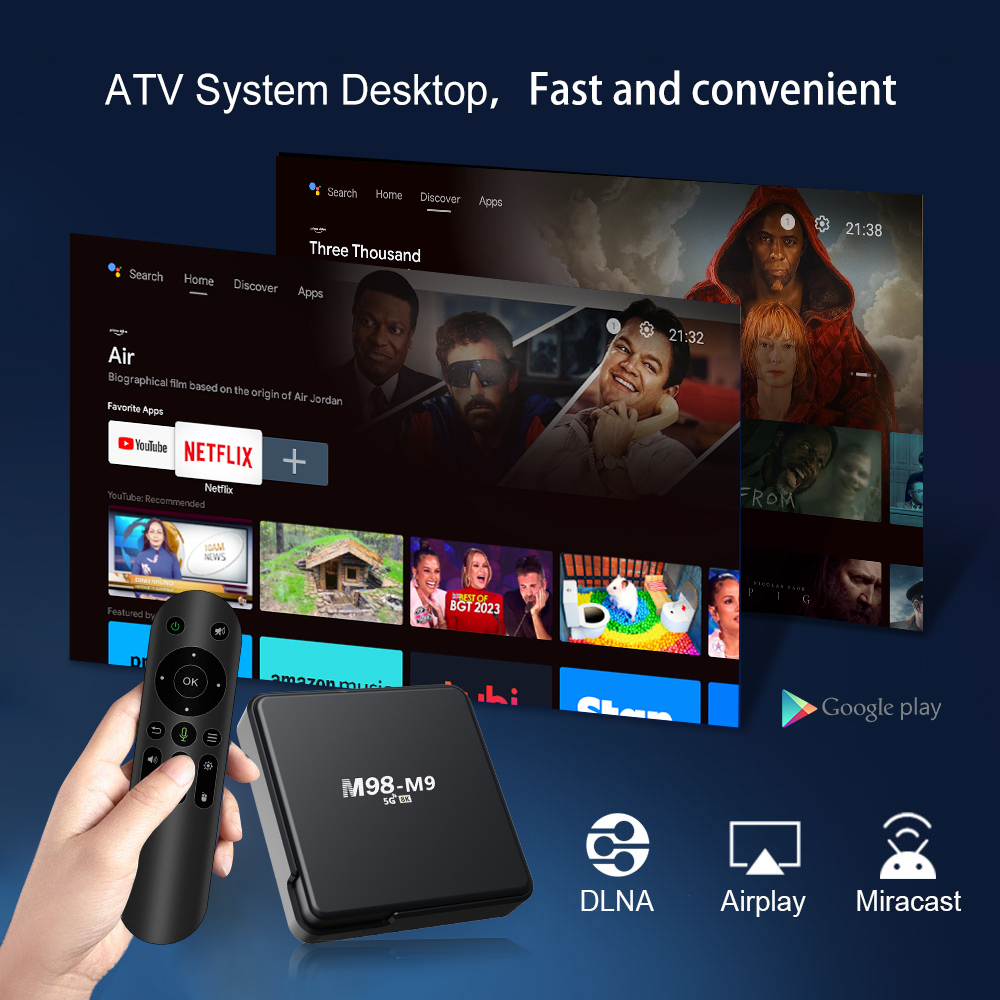 DEYSINN 4K HD TV Box M98-M9 Android 10 Quad Core 2.4G 5G Wifi Media Player 8K HD Home Set Top Box