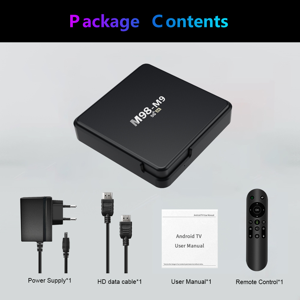 DEYSINN 4K HD TV Box M98-M9 Android 10 Quad Core 2.4G 5G Wifi Media Player 8K HD Home Set Top Box