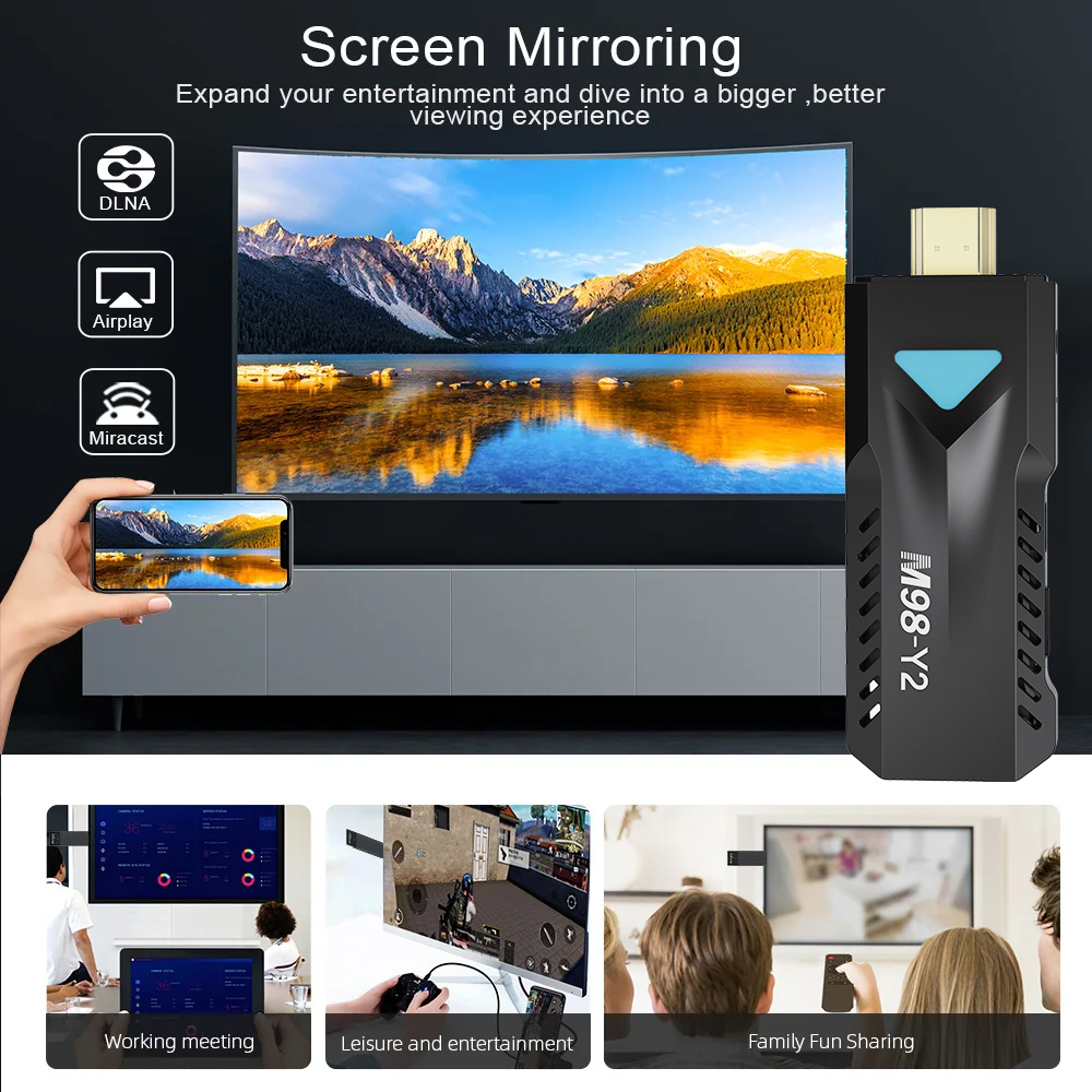 DEYSINN  M98-Y2 TV STICK,4K 1+8G,Allwinner H313 Quad-core ARM Cortex-A53 CPU,2.4GHz.-DEYSINN Projector & TVBOX