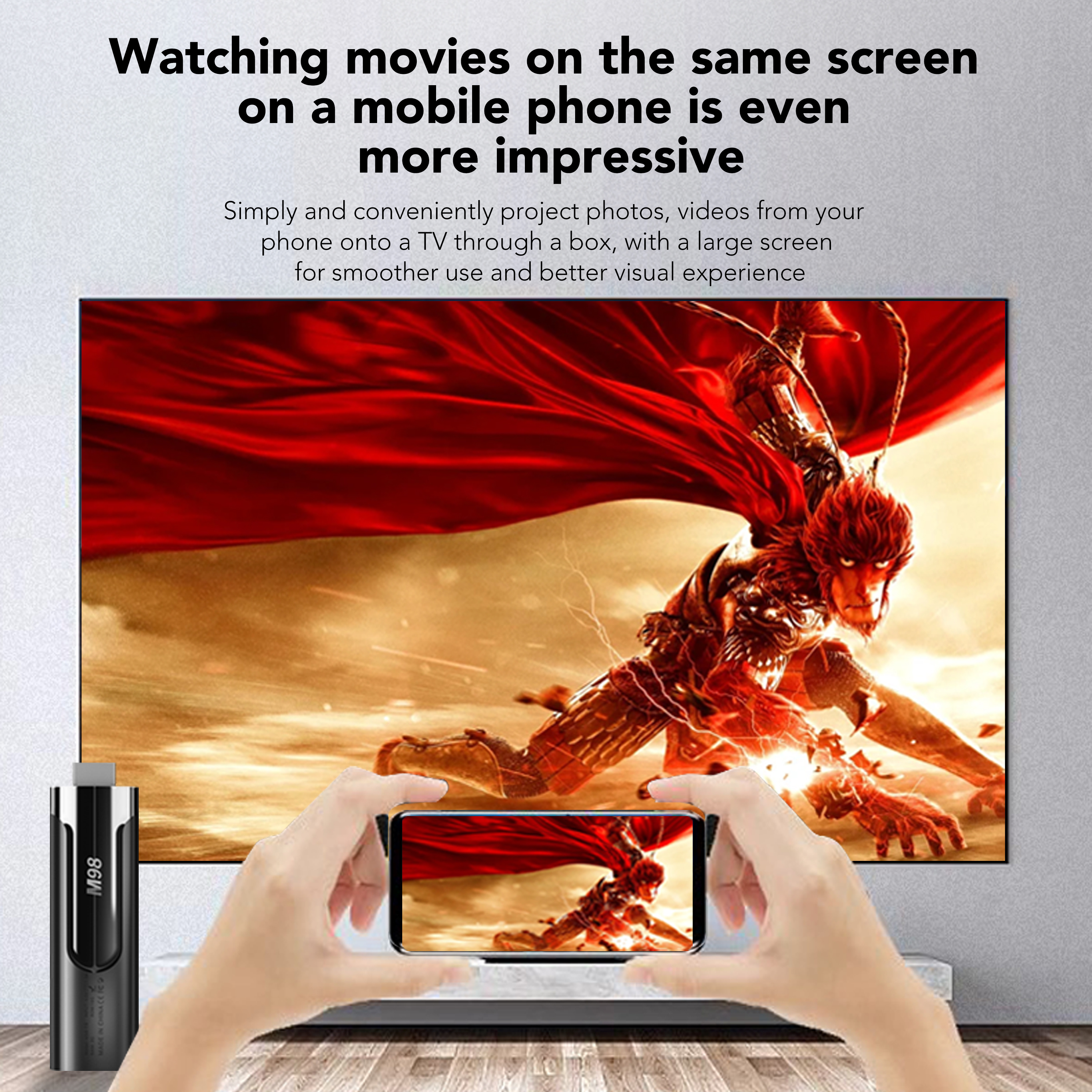 DEYSINN M98-Y9 smart Android dual Wifi TV stick 2.4G + 5g supports online upgrade 4k video TV stick