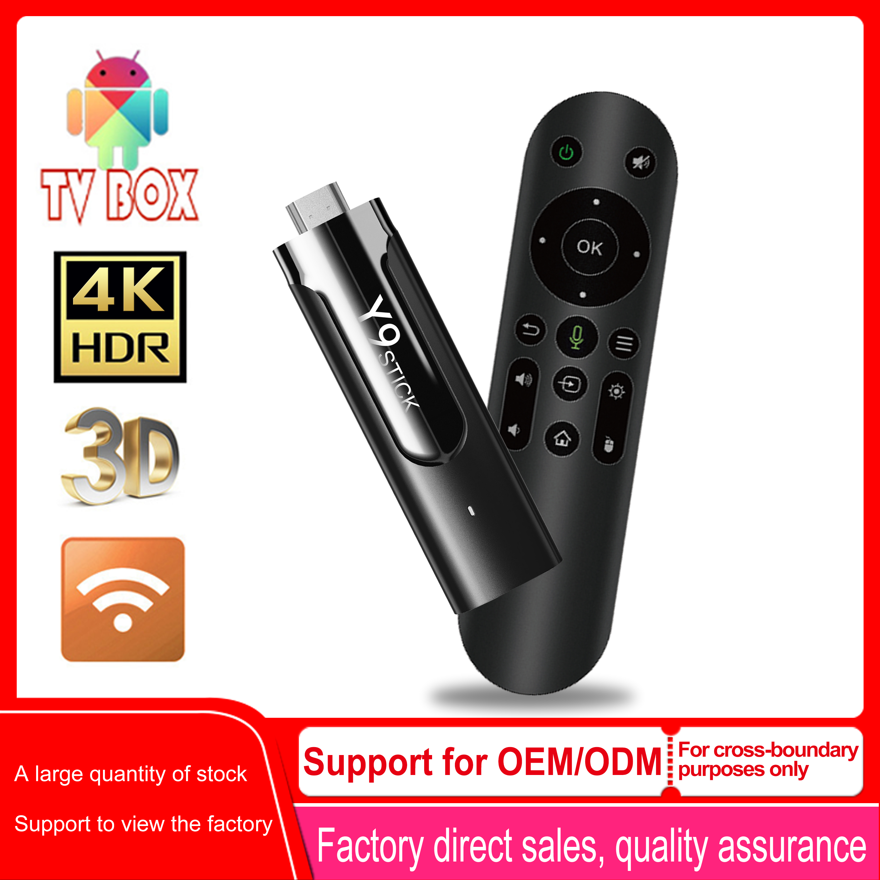 DEYSINN M98-Y9 smart Android dual Wifi TV stick 2.4G + 5g supports online upgrade 4k video TV stick