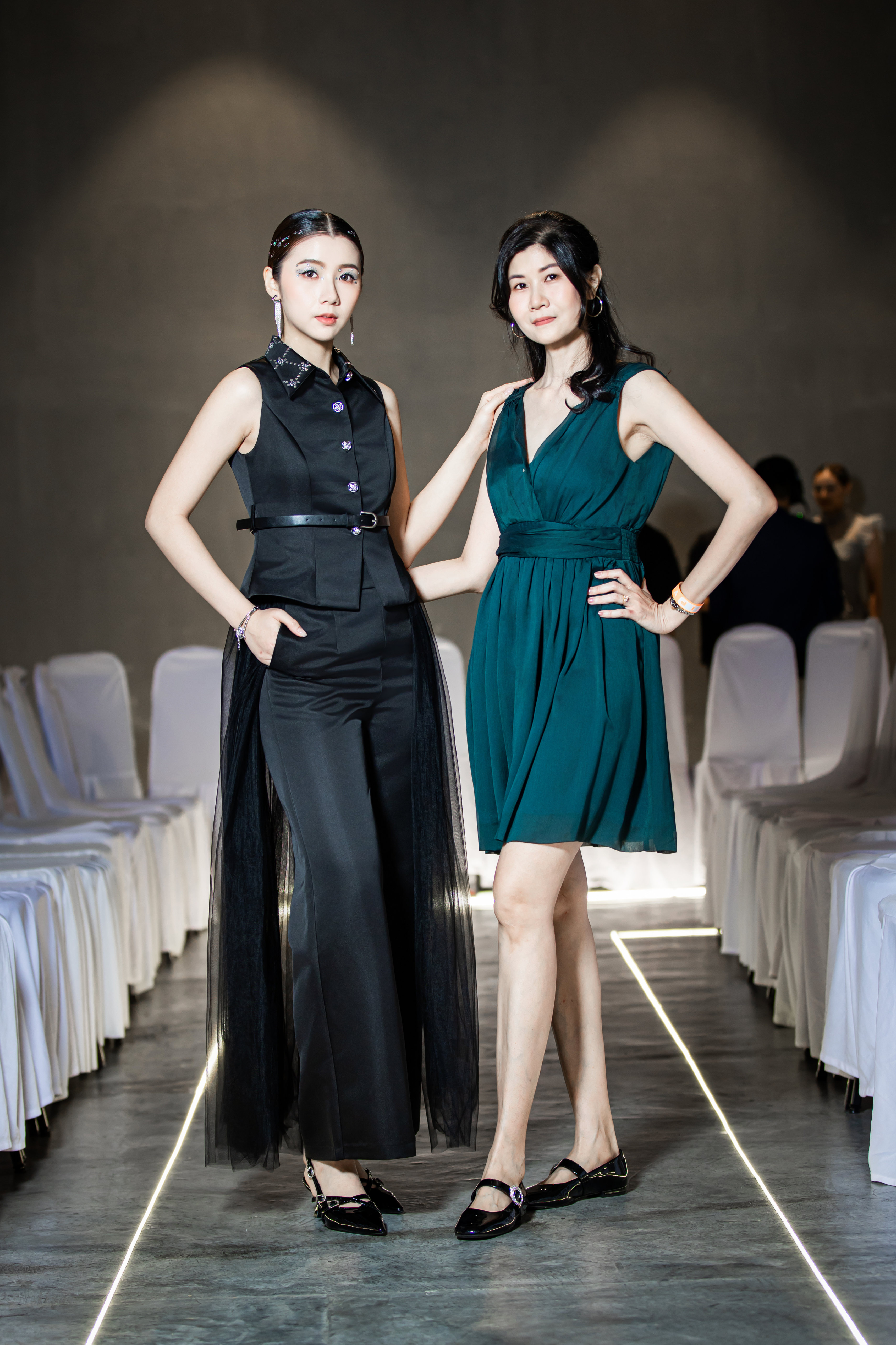 Sheer Panel Satin Pants Set ACX16