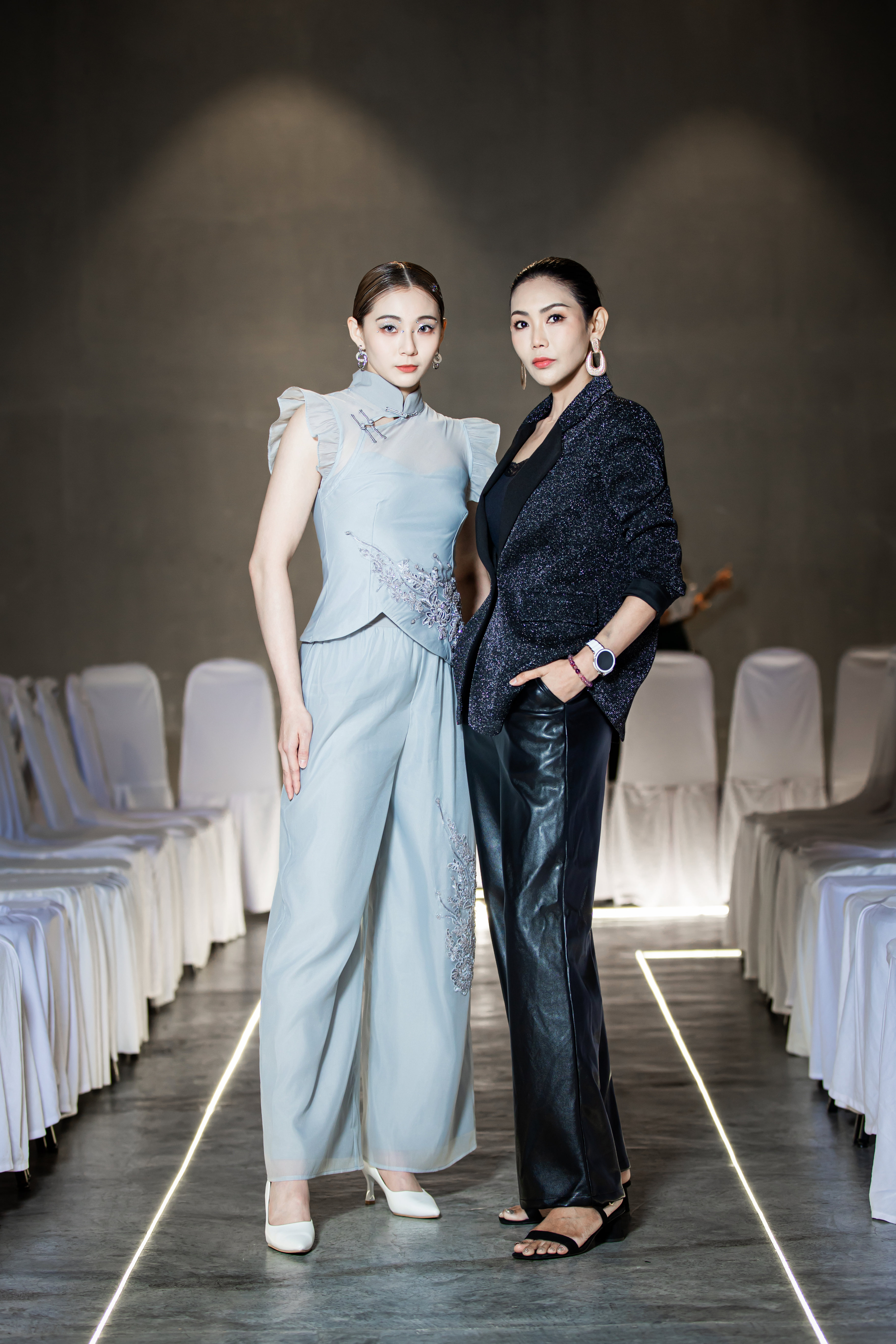 Embroidered Floral Cheongsam Long Pants ACX13