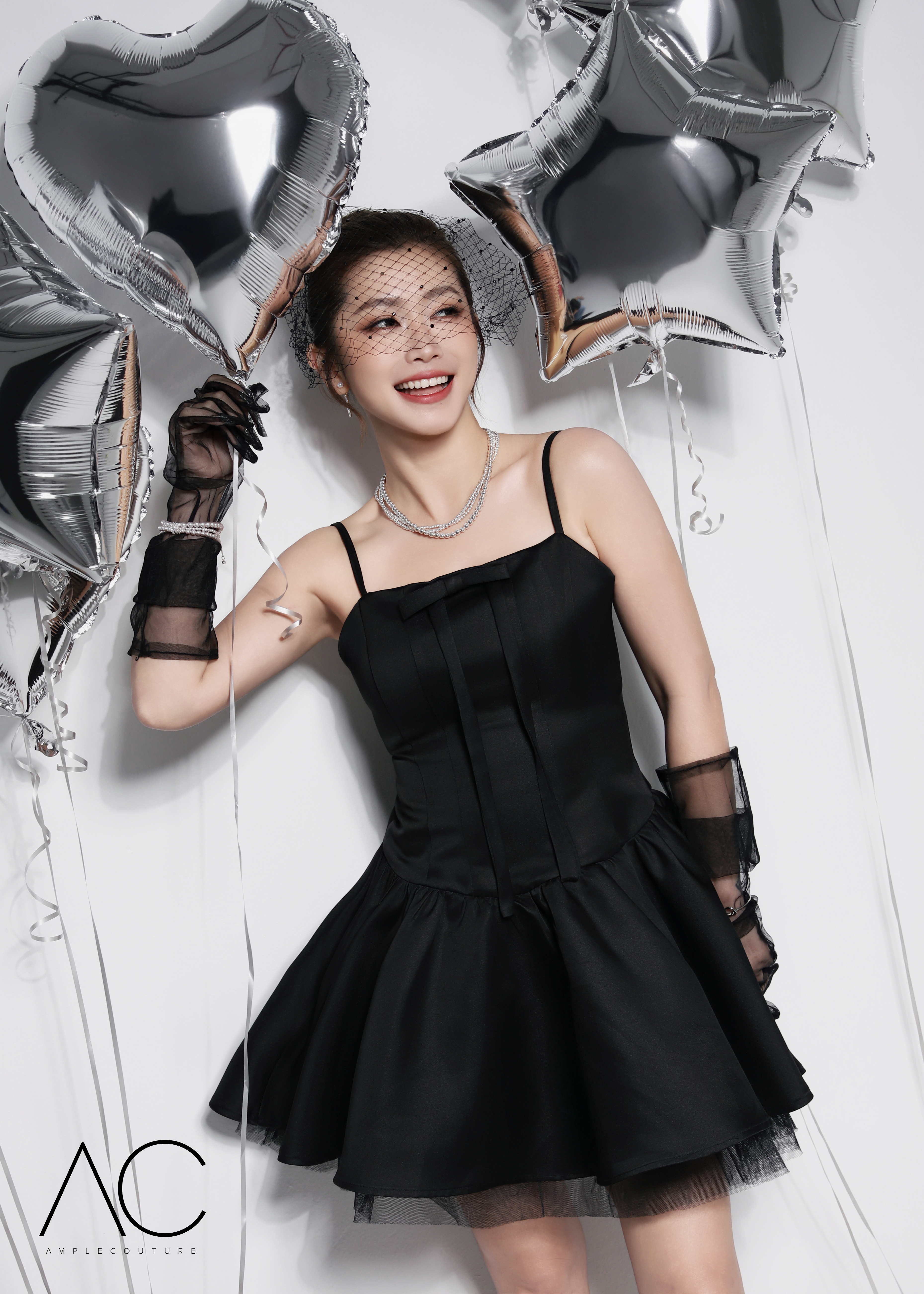 [Muse in Motion] Ribbon Bow Mini Dress AC653