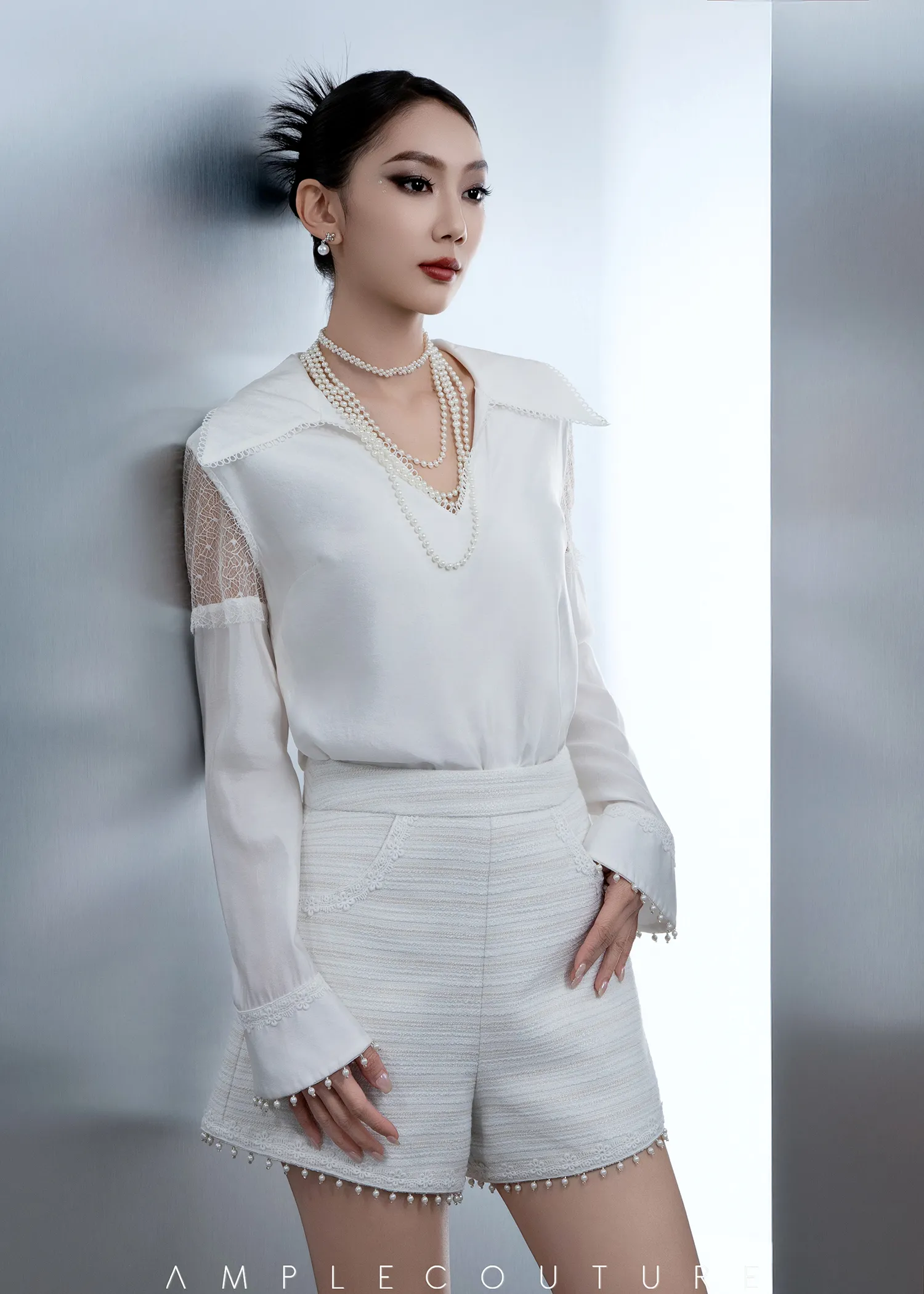 Elegant Long Sleeve Lace Top ACX11