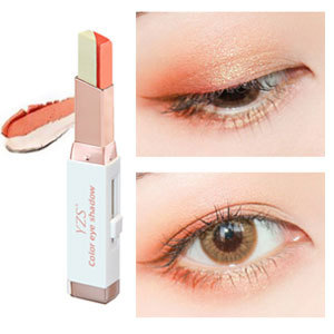 【ทาหนึ่งครั้งได้สีครบ】อายแชโดว์แบบแท่ง ไล่สีสองเฉดสี เนื้อกำมะหยี่