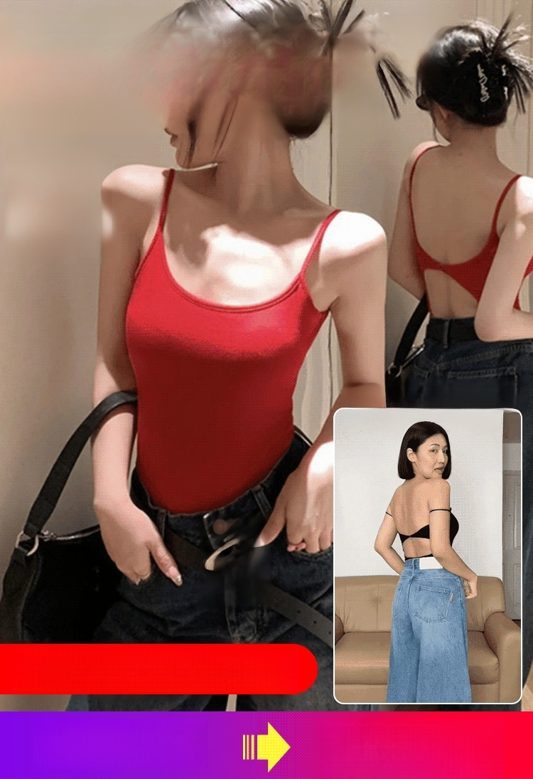 【สาวฮอตสไตล์ฝรั่ง】บอดี้สูทสายเดี่ยวเก็บพุงกระชับสัดส่วน
