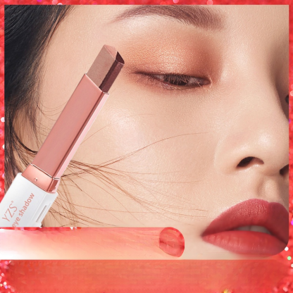 【ทาหนึ่งครั้งได้สีครบ】อายแชโดว์แบบแท่ง ไล่สีสองเฉดสี เนื้อกำมะหยี่