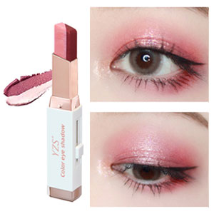 【ทาหนึ่งครั้งได้สีครบ】อายแชโดว์แบบแท่ง ไล่สีสองเฉดสี เนื้อกำมะหยี่