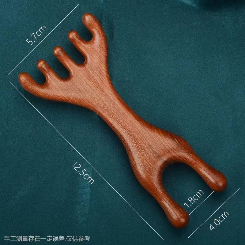 【一刮顯年輕】金絲檀鹿角多用按摩梳