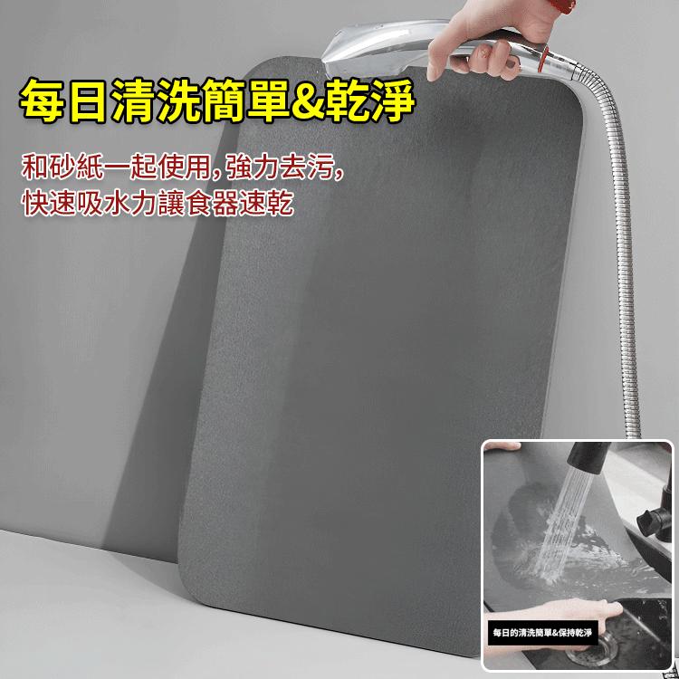 純色簡約廚房瀝水墊