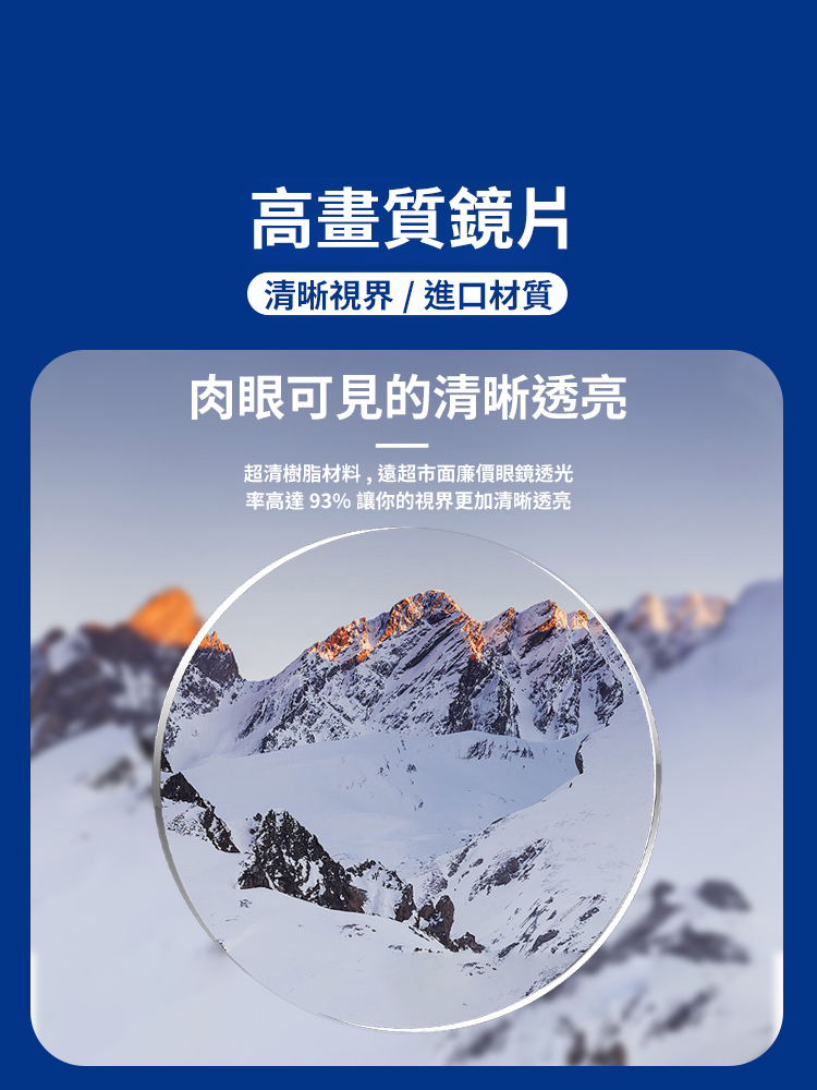 無框高清防藍光眼鏡