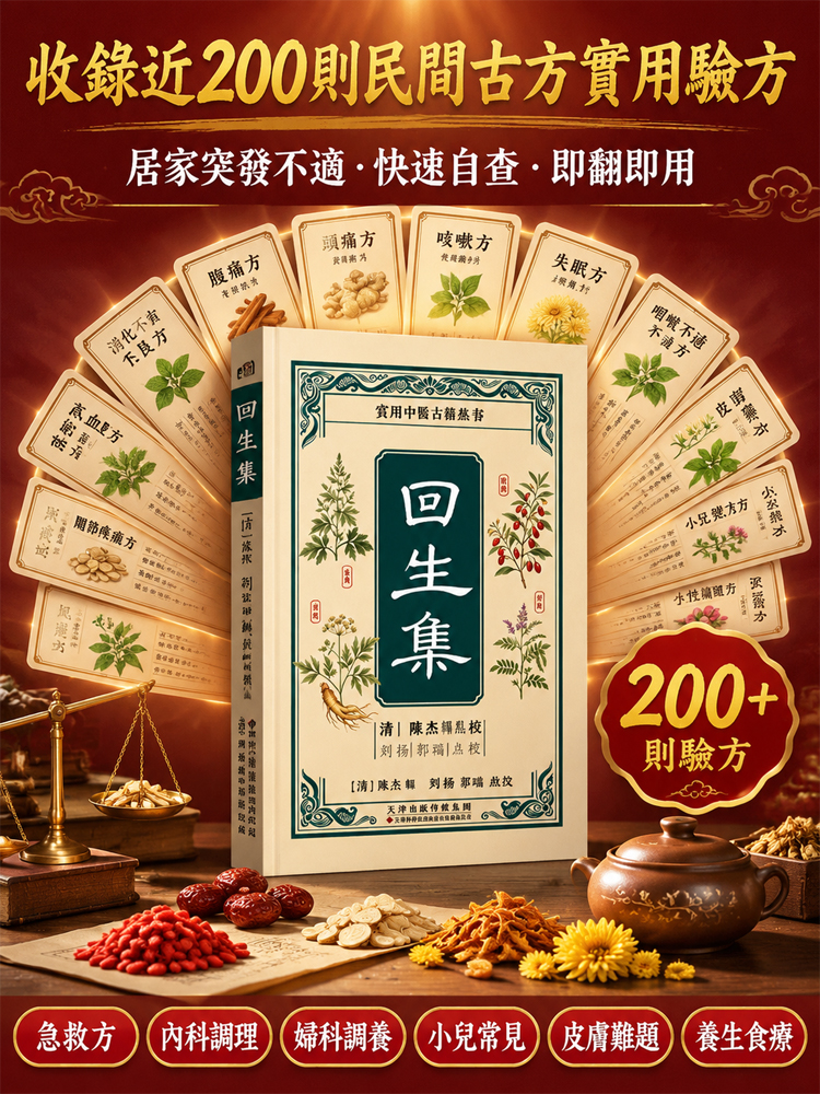【居家必備自救寶典】回生集｜從頭到腳慢性病·疑難雜症大破解