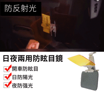 汽車日夜兩用防眩鏡遮陽鏡
