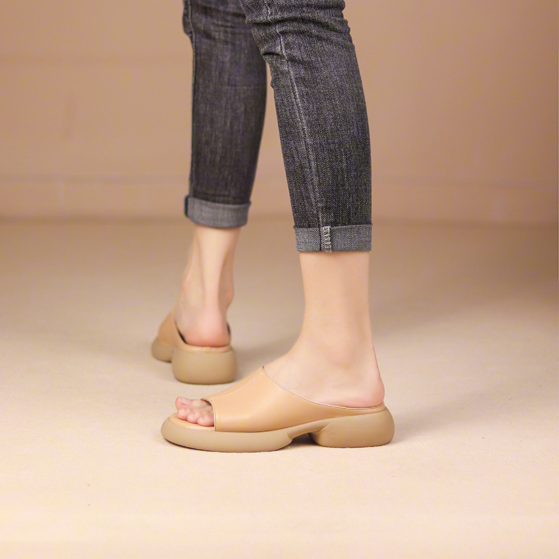 超好走足弓復古軟底休閒拖鞋