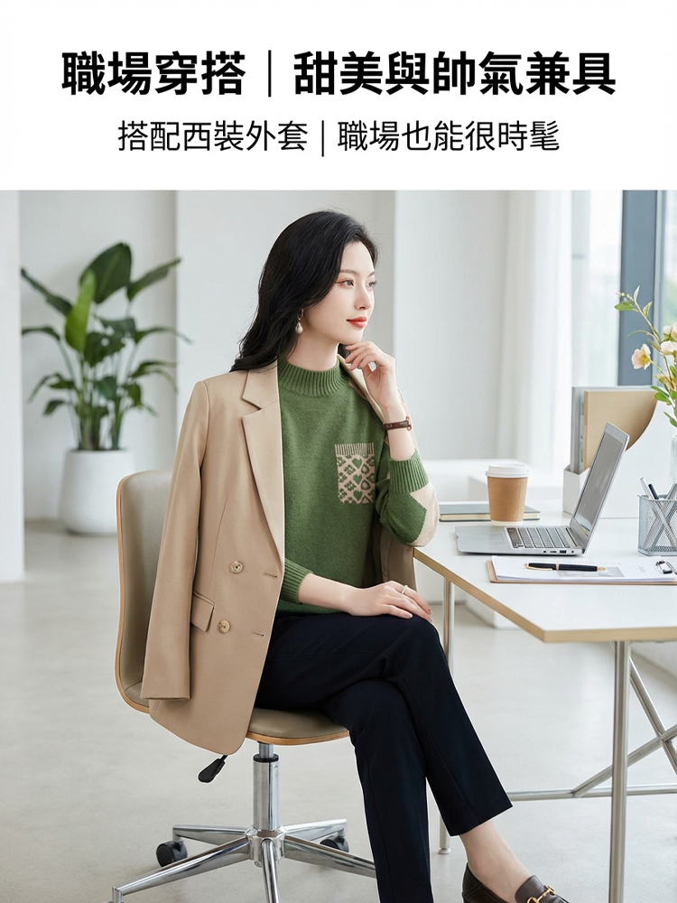 半高領毛衣氣質內搭