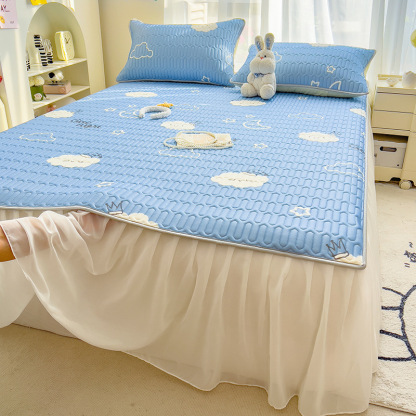 夏季爆款冰絲乳膠涼席三件套裝