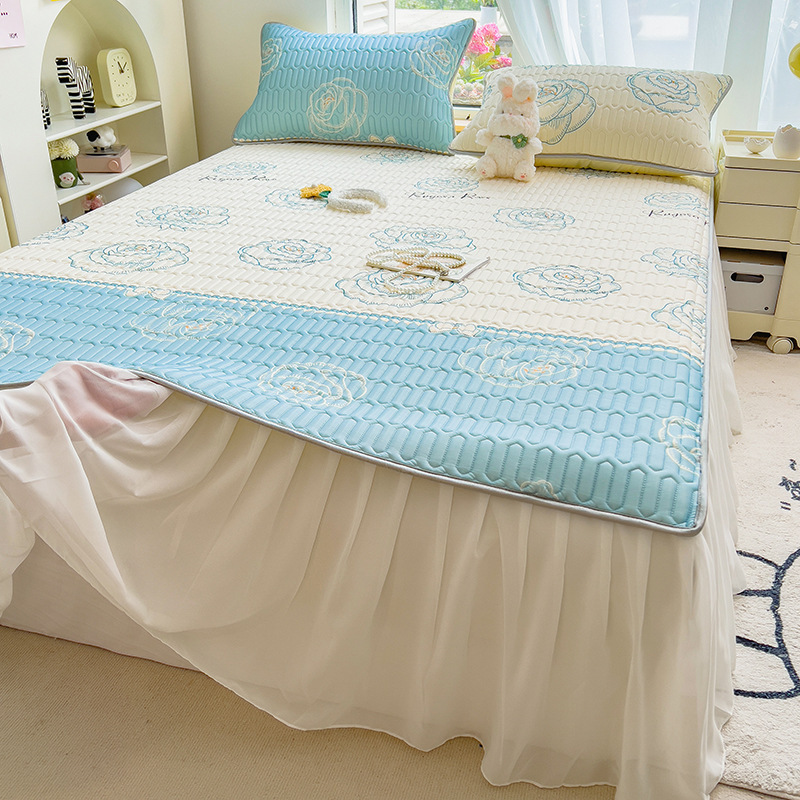 夏季爆款冰絲乳膠涼席三件套裝