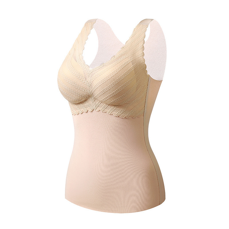 【塑型瘦身免穿胸罩】德絨無痕保暖背心