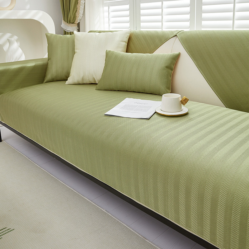 夏季防滑冰絲涼席全蓋沙發墊