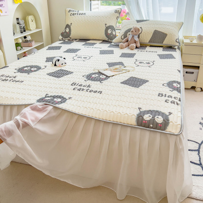 夏季爆款冰絲乳膠涼席三件套裝