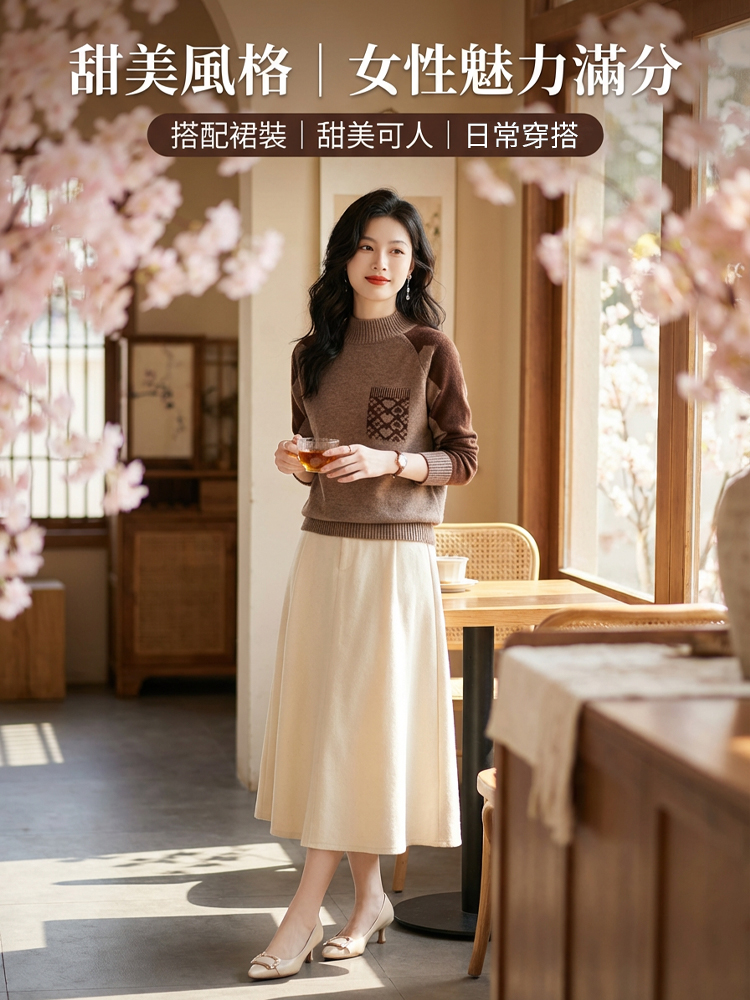 半高領毛衣氣質內搭