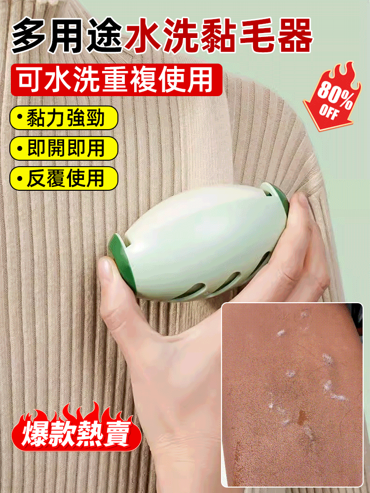 橢圓形多用粘毛器