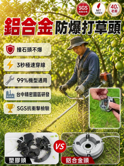 新款鋁合金割草機打草頭