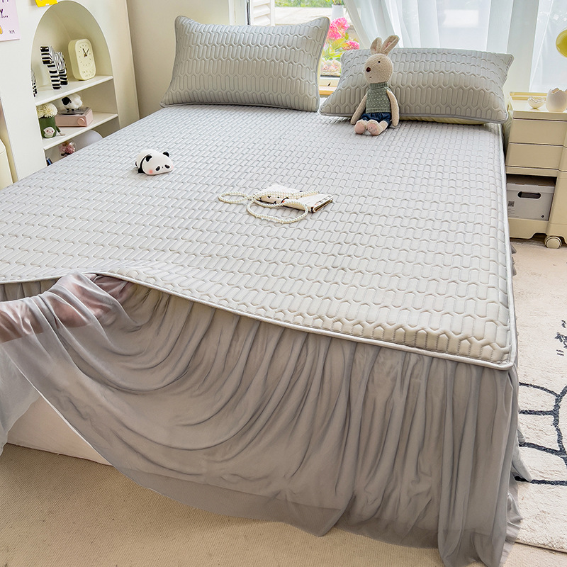 夏季爆款冰絲乳膠涼席三件套裝