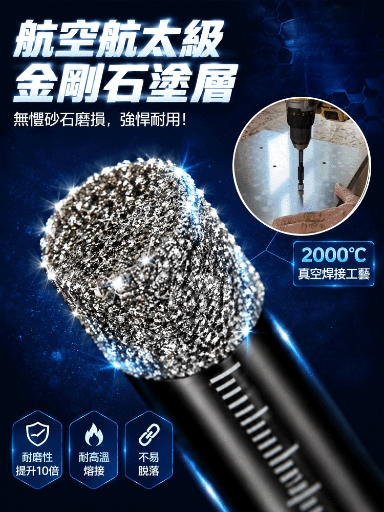 JC-【強勁有力】多功能六角柄打孔鑽頭