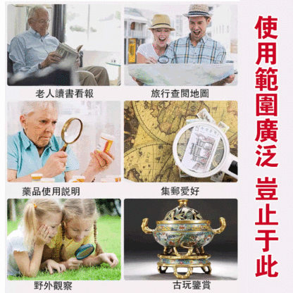 龍紋手柄10倍手持放大鏡
