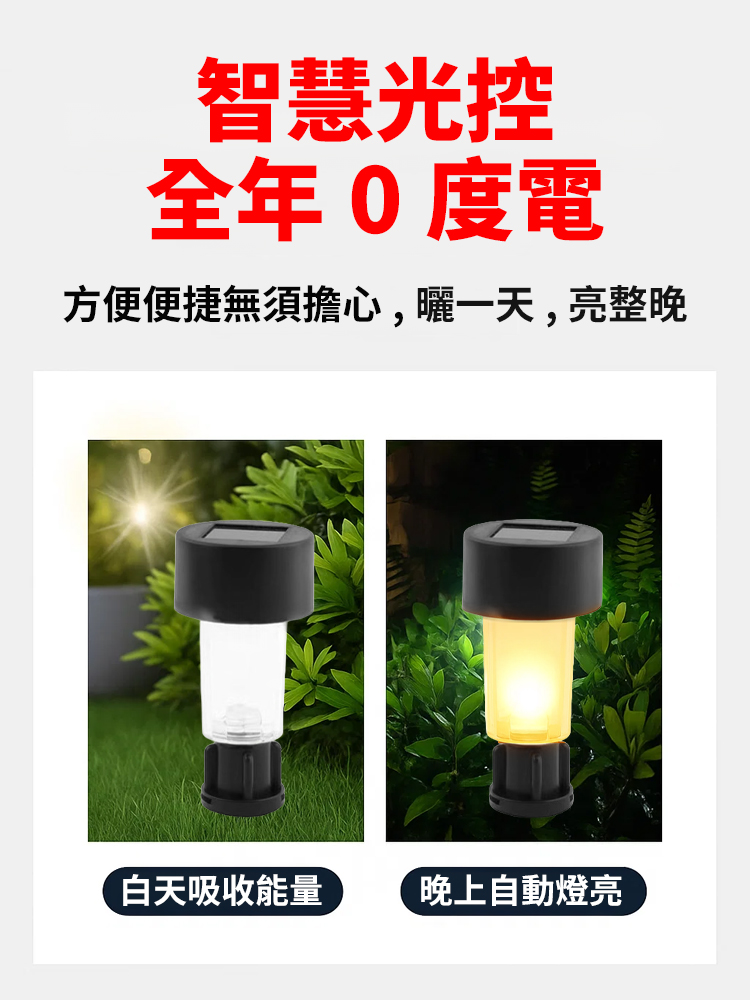 太陽能戶外庭院防水小夜燈