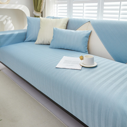 夏季防滑冰絲涼席全蓋沙發墊